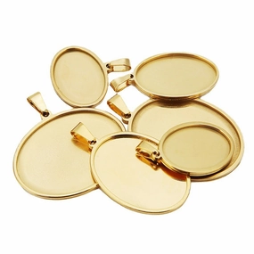 Wholesale 5PCS/PACK Diy Round Square Oval Pendant