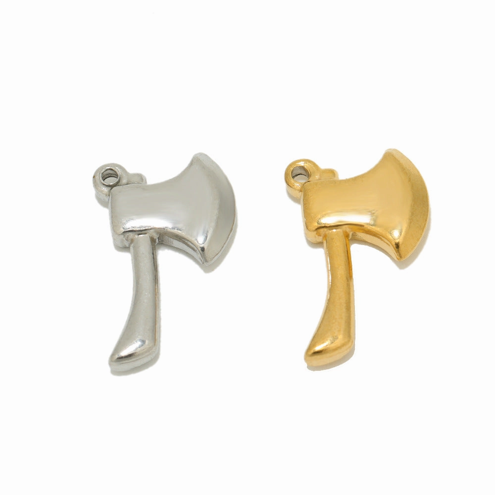 Wholesale 5PCS/PACK Stainless Steel Small Axe Pendant DIY Necklace Accessories