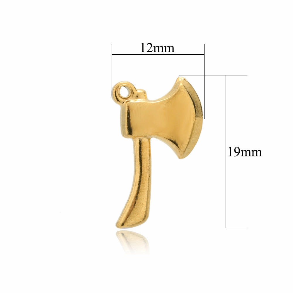 Wholesale 5PCS/PACK Stainless Steel Small Axe Pendant DIY Necklace Accessories