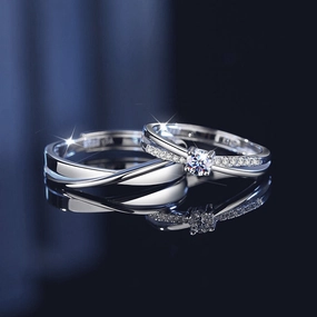 Wholesale 925 Silver Mobius Ring Couple's Simple Ring for Men and Women Valentine's Day Gift