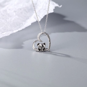 Wholesale 925 Silver Panda Necklace