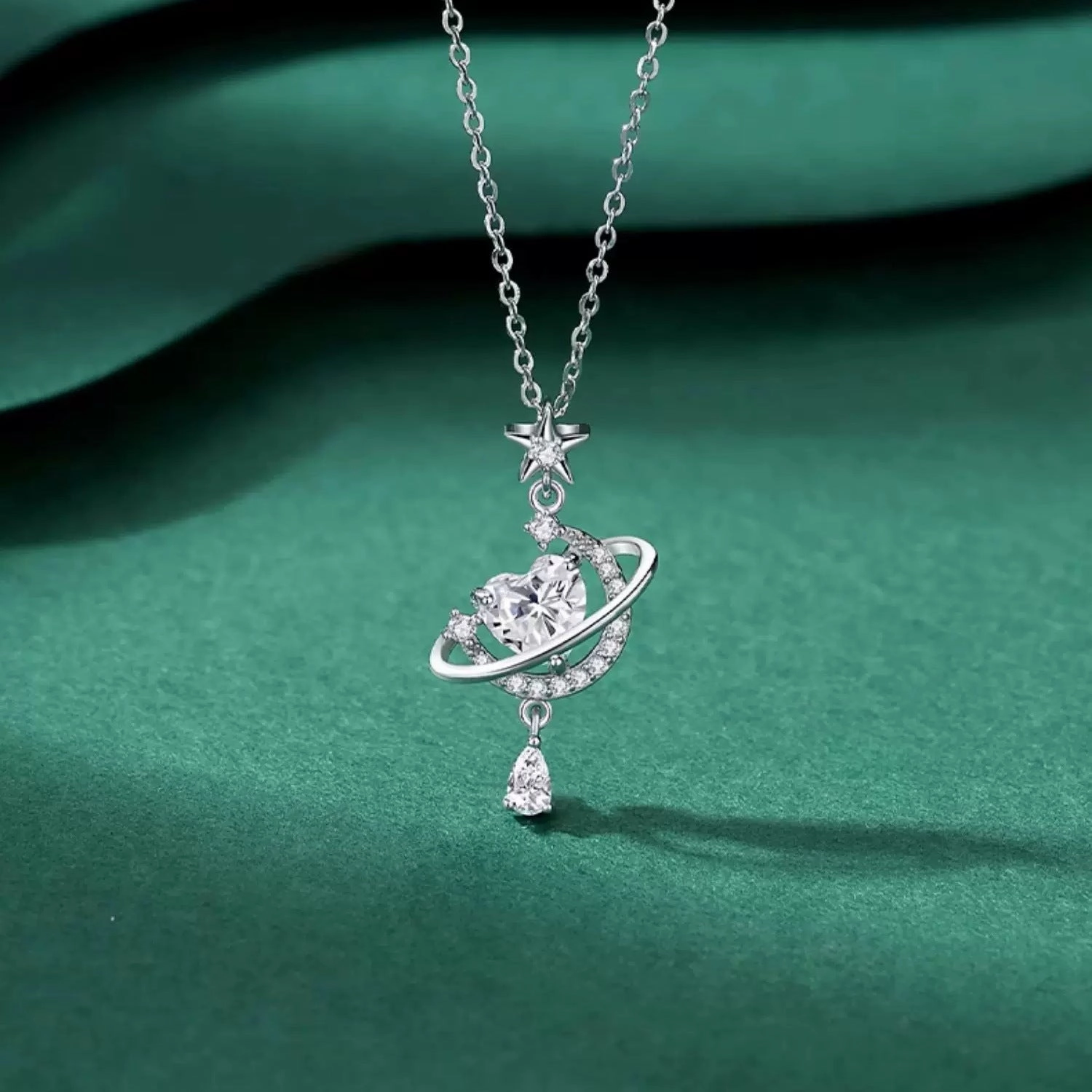 Wholesale 999 Sterling Silver Necklace Women's Summer Pendant Collarbone Chain Tanabata Gift for Girlfriend