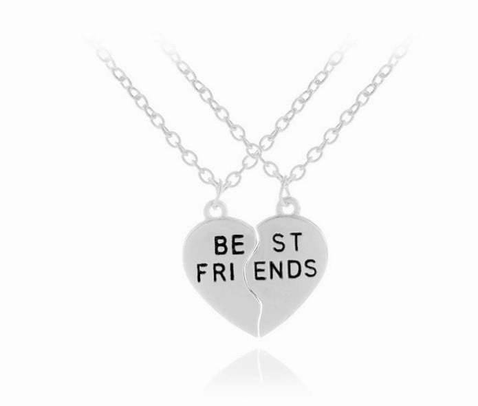 Wholesale A variety of stainless steel black and white cat pendant lovers necklace creative hug shape stitching Valentine's Day