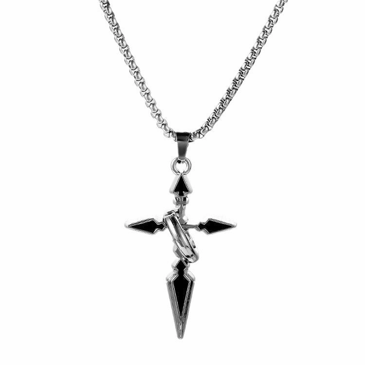 Wholesale Accessories Sweat Pendant Titanium Steel Cross Necklace