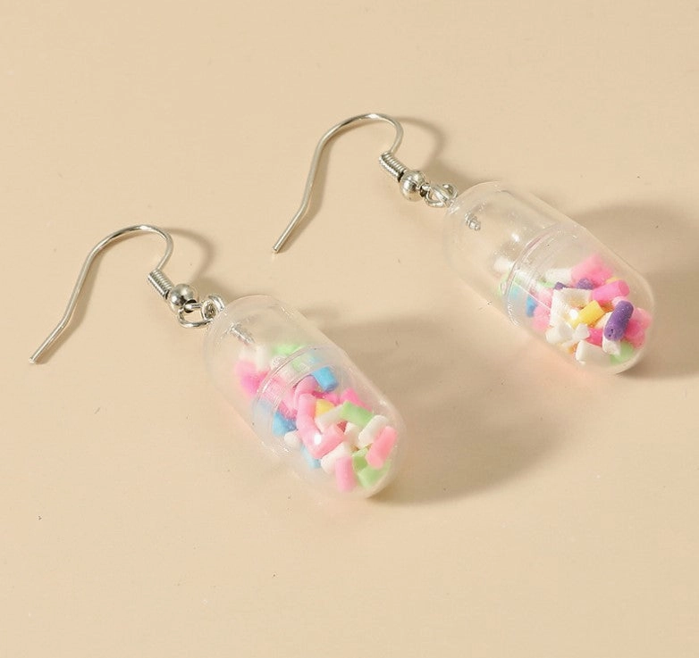 Wholesale Acrylic Fruit and Leaf Pendant Earrings