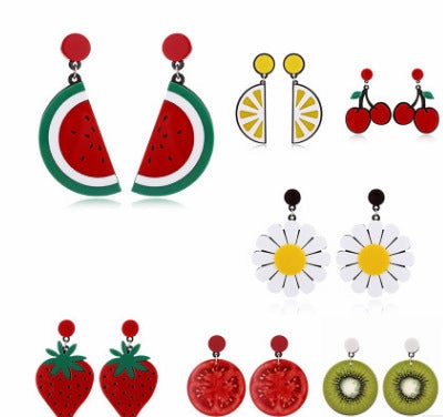 Wholesale Acrylic Fruit Earrings