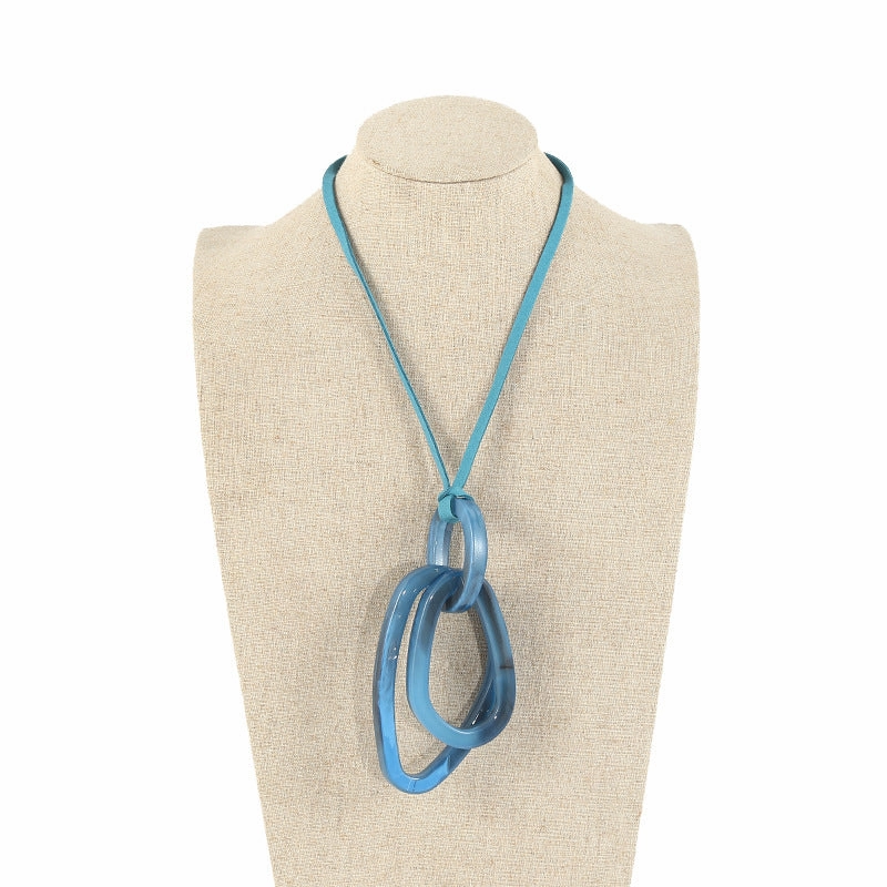 Wholesale Acrylic Resin Geometric Pendant Necklace