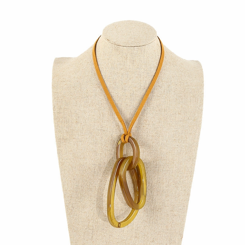 Wholesale Acrylic Resin Geometric Pendant Necklace
