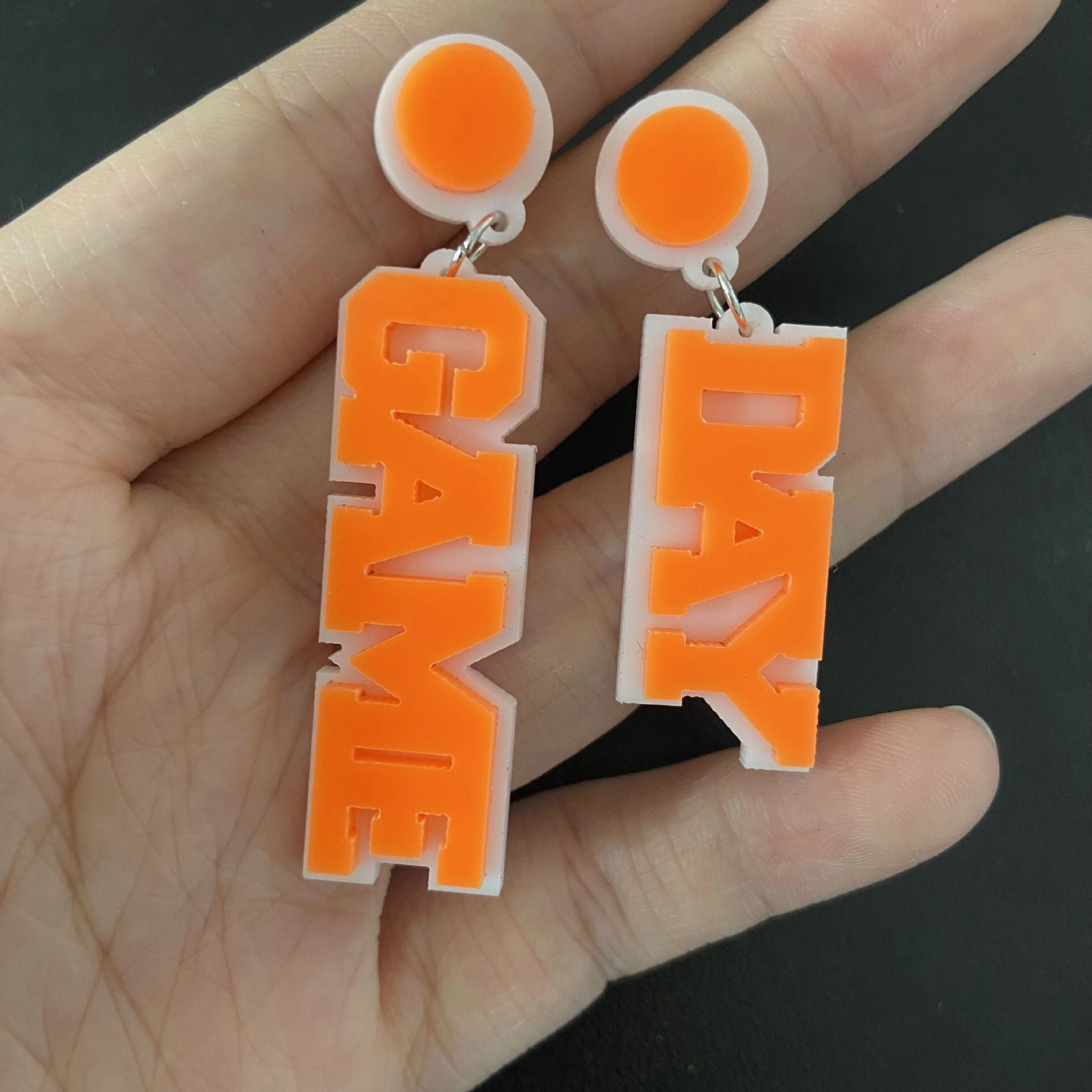 Wholesale Acrylic Rugby GAME DAY Earrings