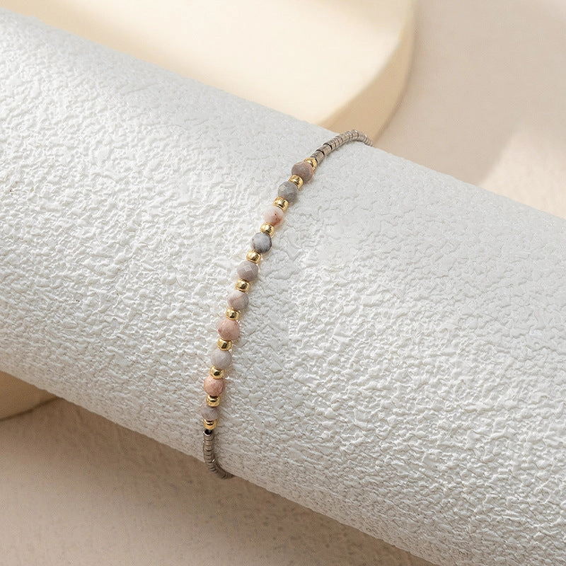 Wholesale Adjustable Color Stone Braided Bracelet