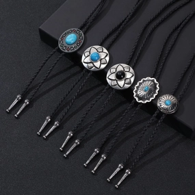 Wholesale Adjustable Enamel Western Bolo Tie Alloy Necklace