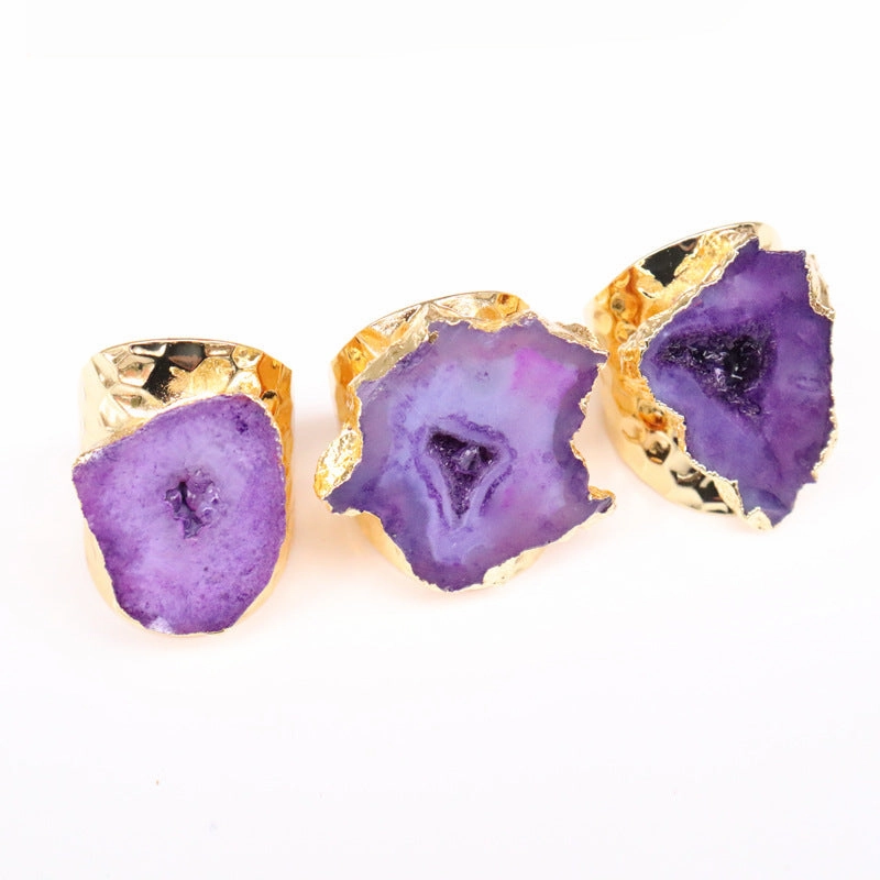 Wholesale Adjustable Natural Agate Ring