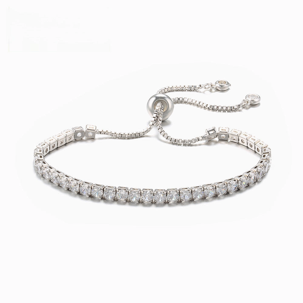 Wholesale Adjustable Pull-out Bracelet Zirconia Bracelet Thickened Plated Real