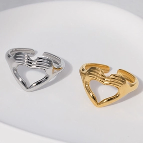 Wholesale Adjustable Titanium Steel Love Ring