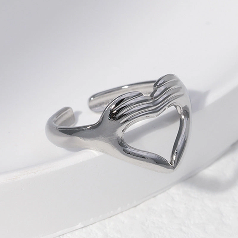 Wholesale Adjustable Titanium Steel Love Ring