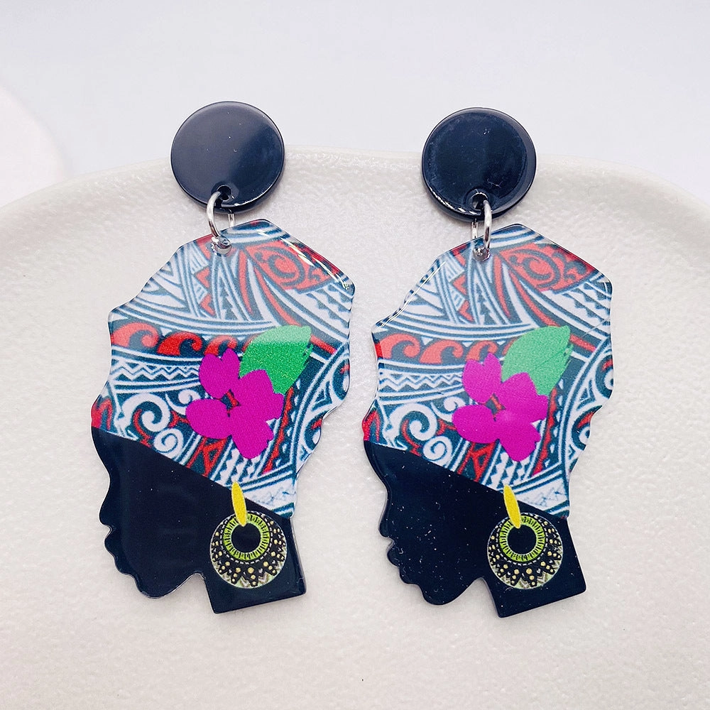 Wholesale African Girls Acrylic Earrings