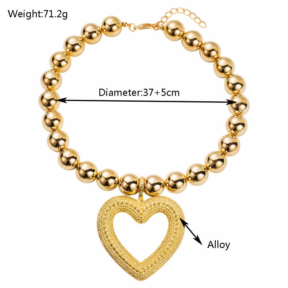 Wholesale Alloy Beaded Simple Hip-hop Style Beaded Necklace