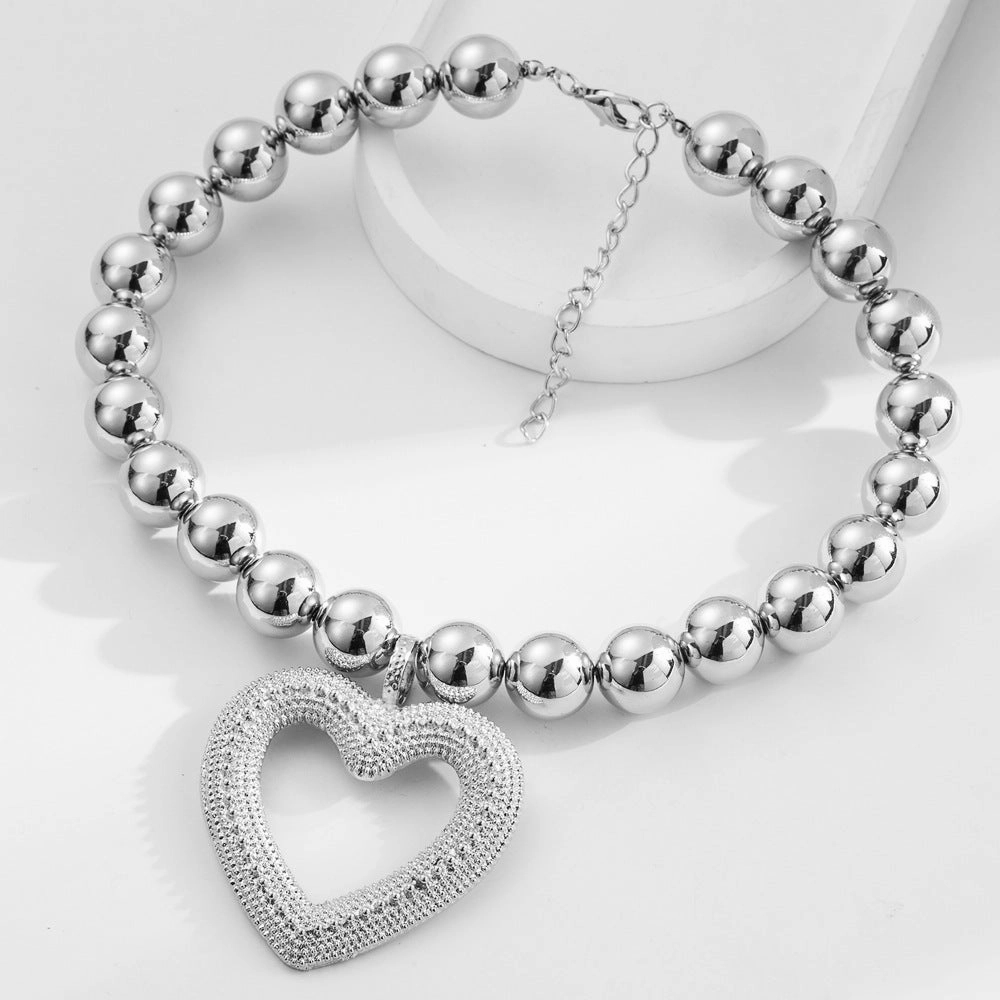 Wholesale Alloy Beaded Simple Hip-hop Style Beaded Necklace