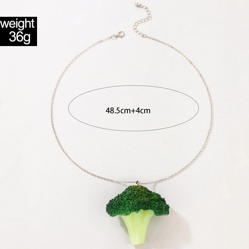 Wholesale Alloy Broccoli Pendant Necklace