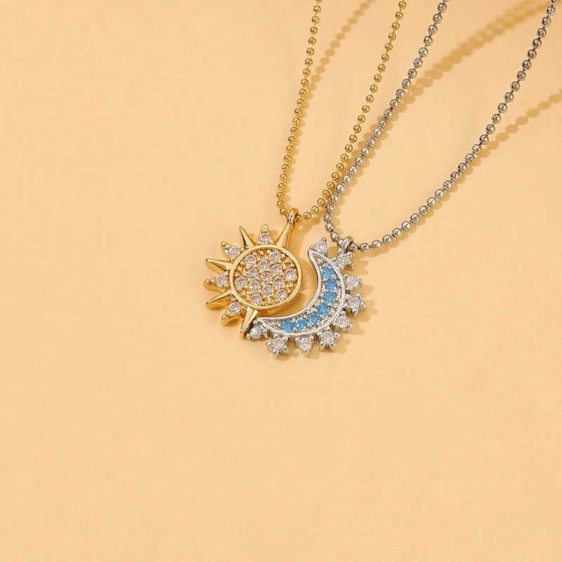 Wholesale Alloy Cartoon Colorful Circular Diamond Necklaces