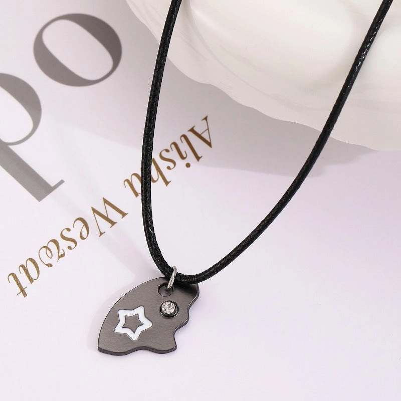 Wholesale Alloy Cartoon Colorful Circular Diamond Necklaces