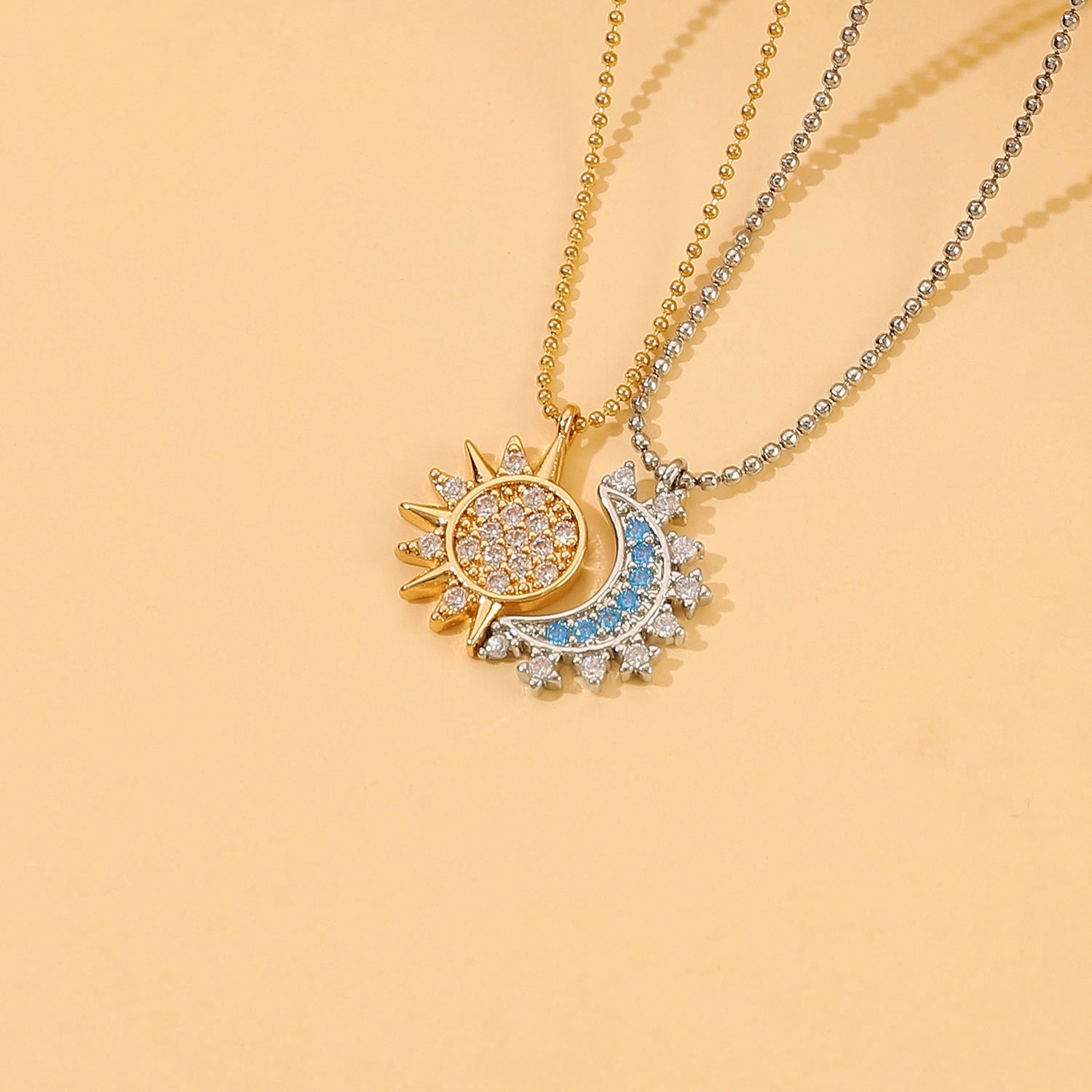 Wholesale Alloy Cartoon Colorful Circular Diamond Necklaces