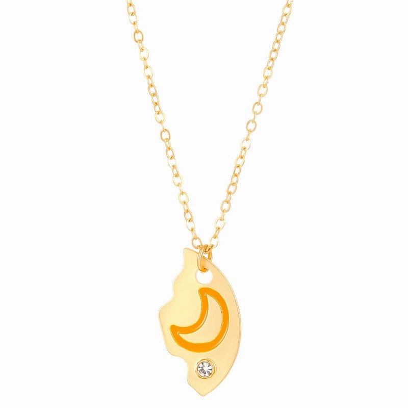 Wholesale Alloy Cartoon Colorful Circular Diamond Necklaces
