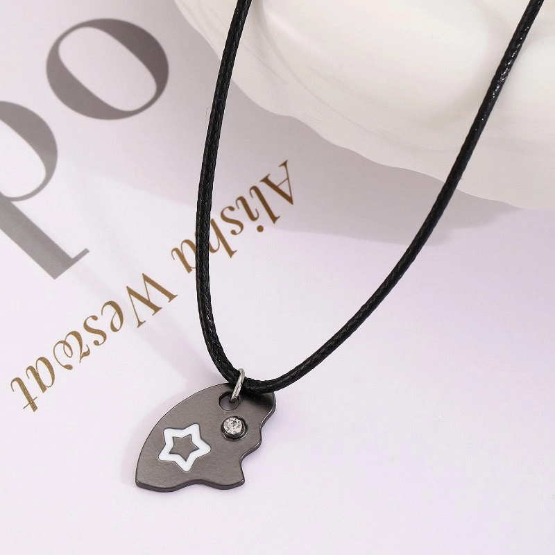 Wholesale Alloy Cartoon Colorful Circular Diamond Necklaces
