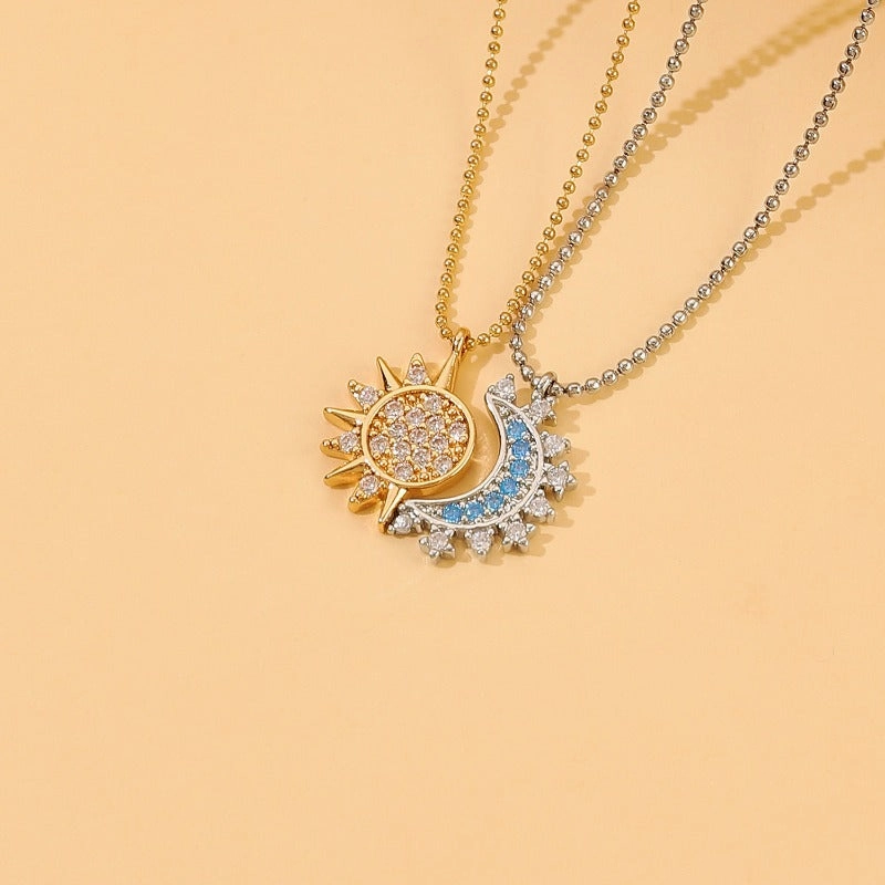 Wholesale Alloy Cartoon Colorful Circular Diamond Necklaces