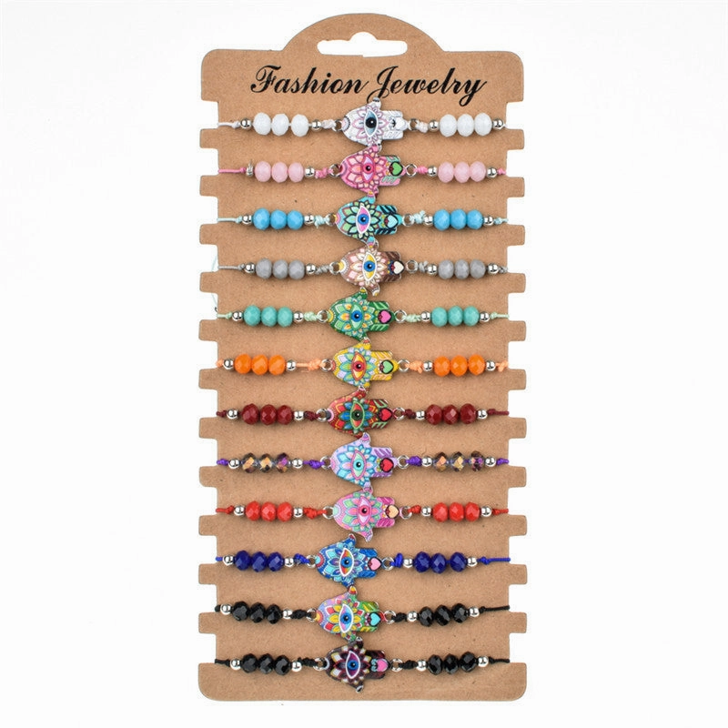 Wholesale Alloy Colored Crystal Bracelets