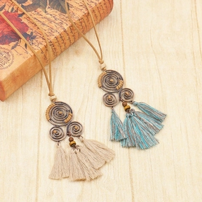 Wholesale Alloy Creative Tassel Long Necklace