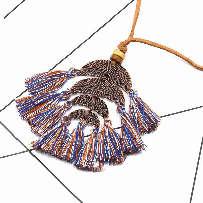 Wholesale Alloy Creative Tassel Long Necklace