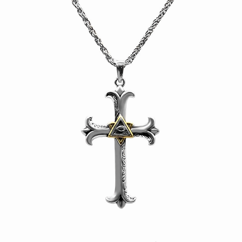 Wholesale Alloy Cross Pendant Necklace