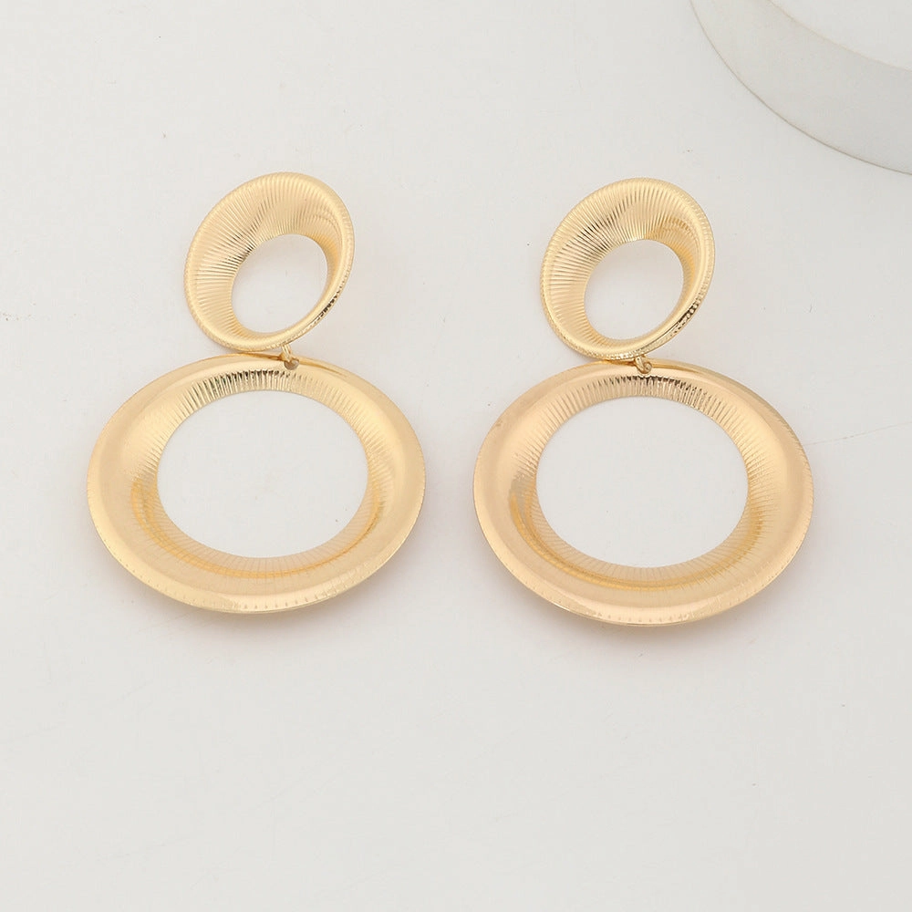 Wholesale Alloy Electroplated Drop-shaped Gourd Earrings