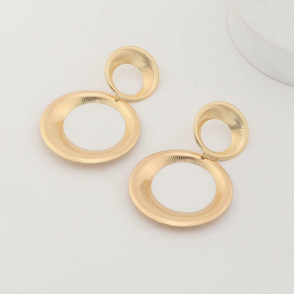 Wholesale Alloy Electroplated Drop-shaped Gourd Earrings