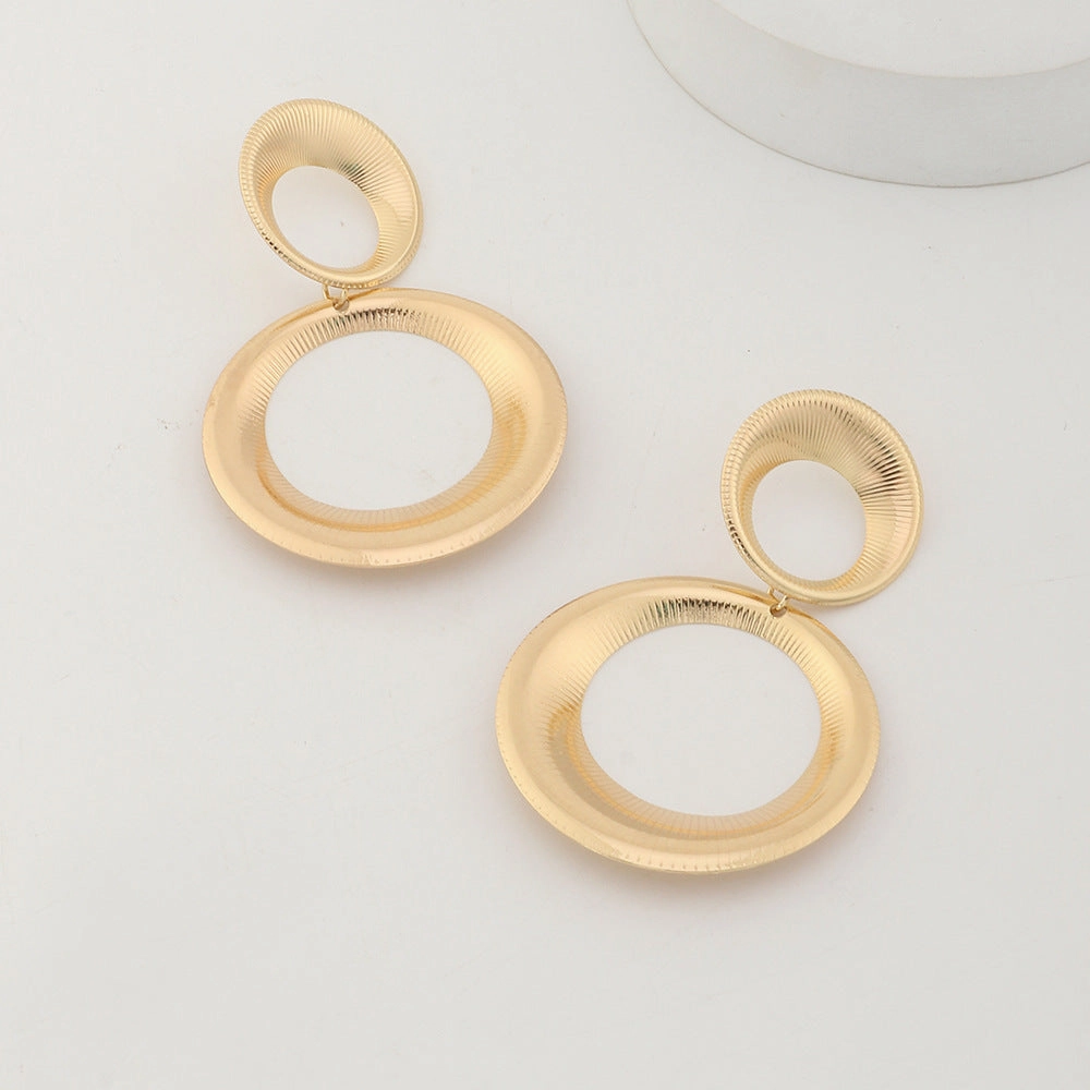 Wholesale Alloy Electroplated Drop-shaped Gourd Earrings