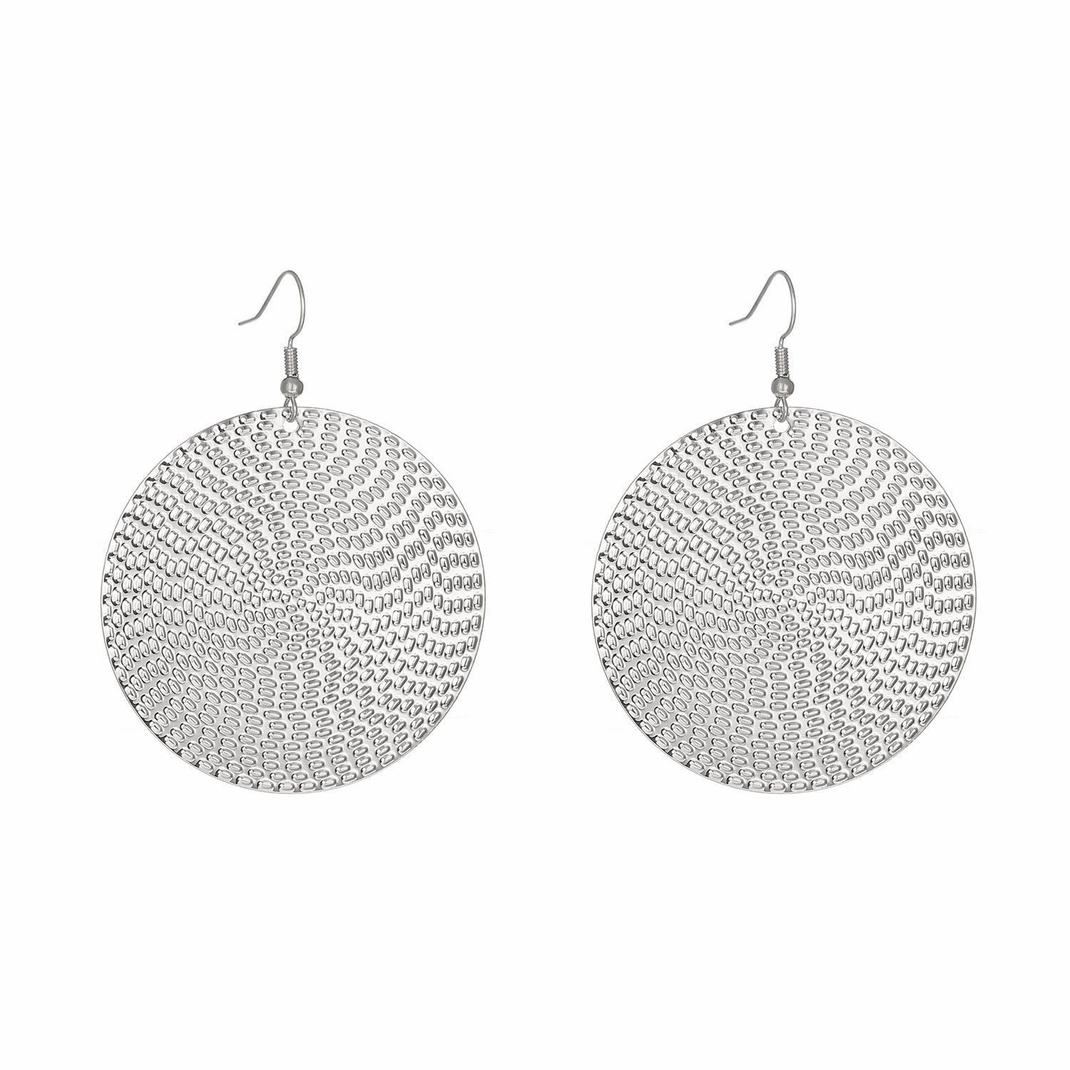 Wholesale Alloy Electroplated Round Ring Earrings