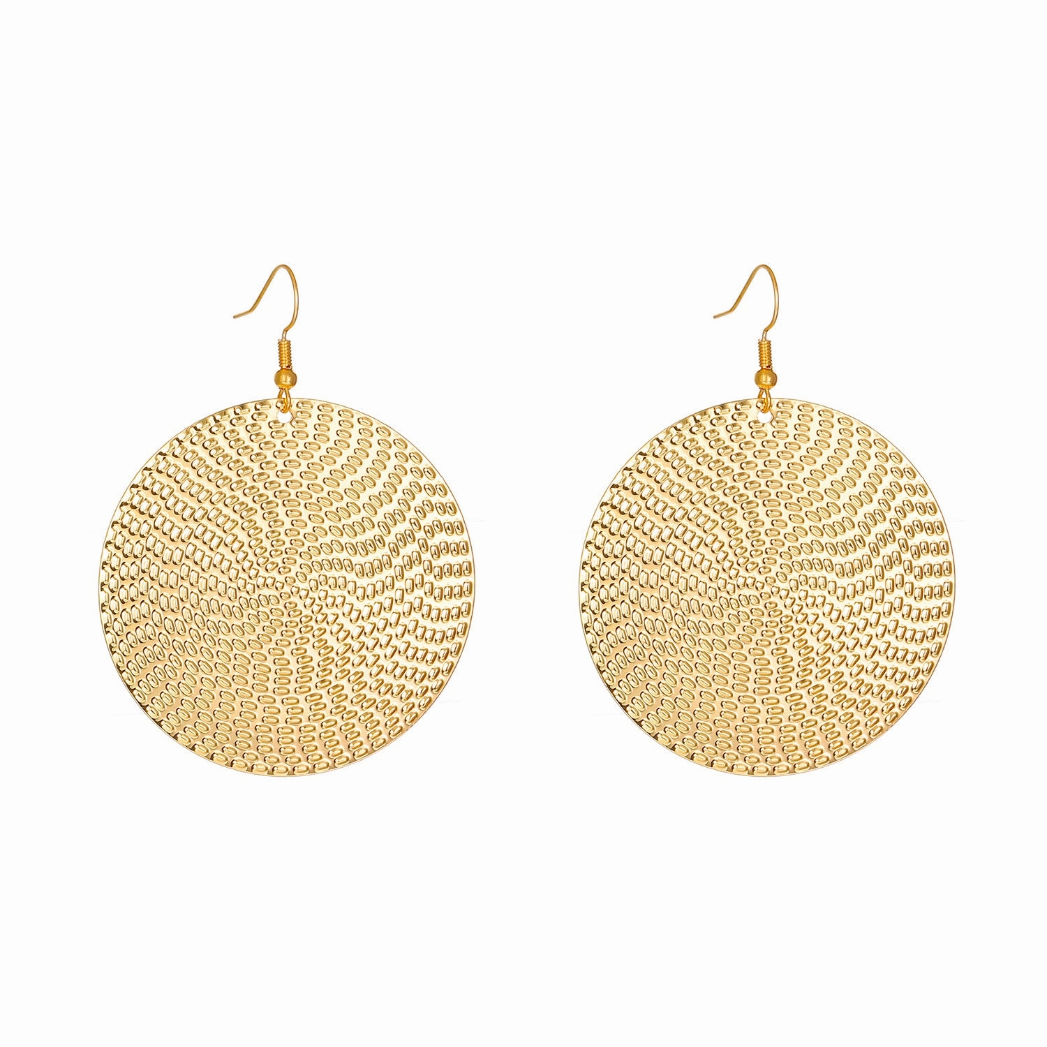 Wholesale Alloy Electroplated Round Ring Earrings