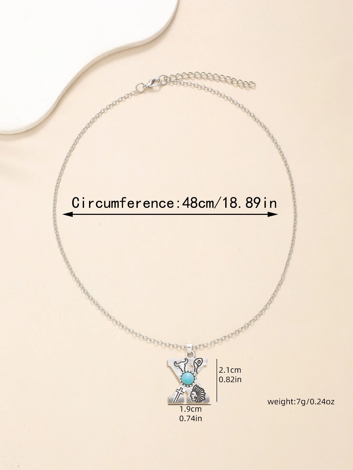 Wholesale Alloy English letter necklace western style
