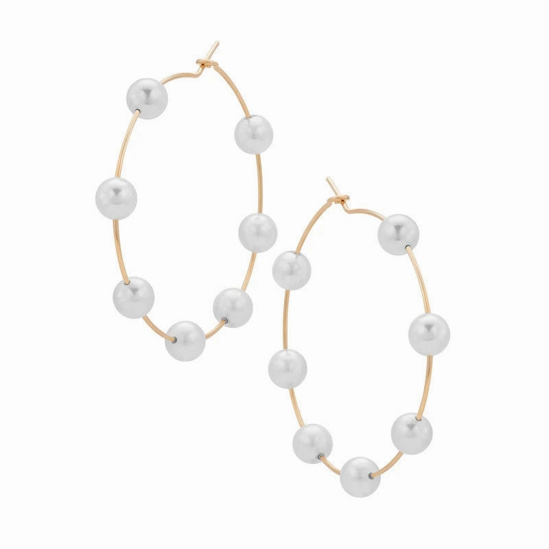 Wholesale Alloy Exaggerated Pearl Earrings