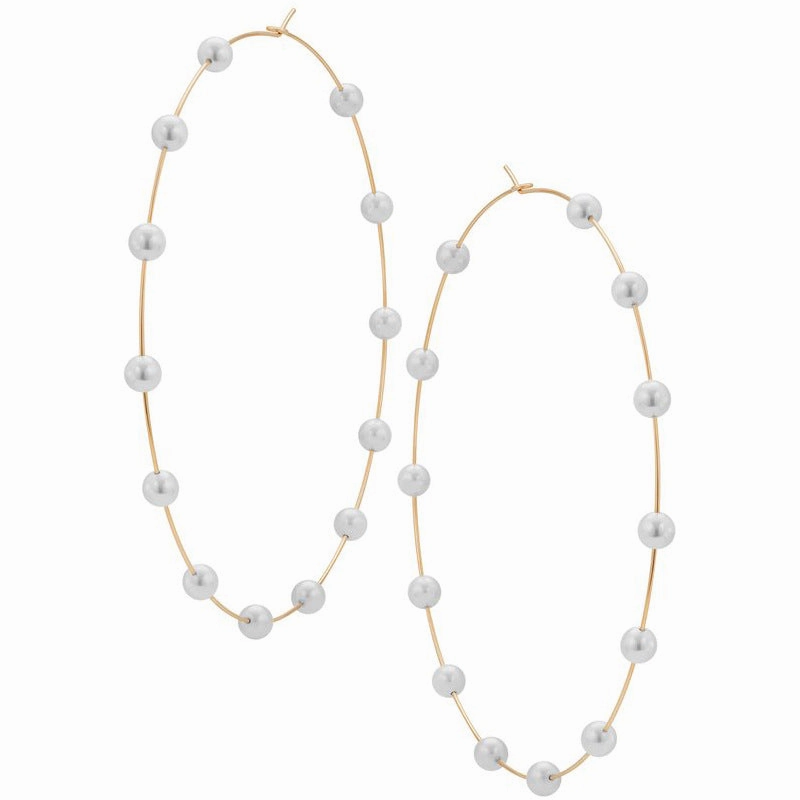 Wholesale Alloy Exaggerated Pearl Earrings