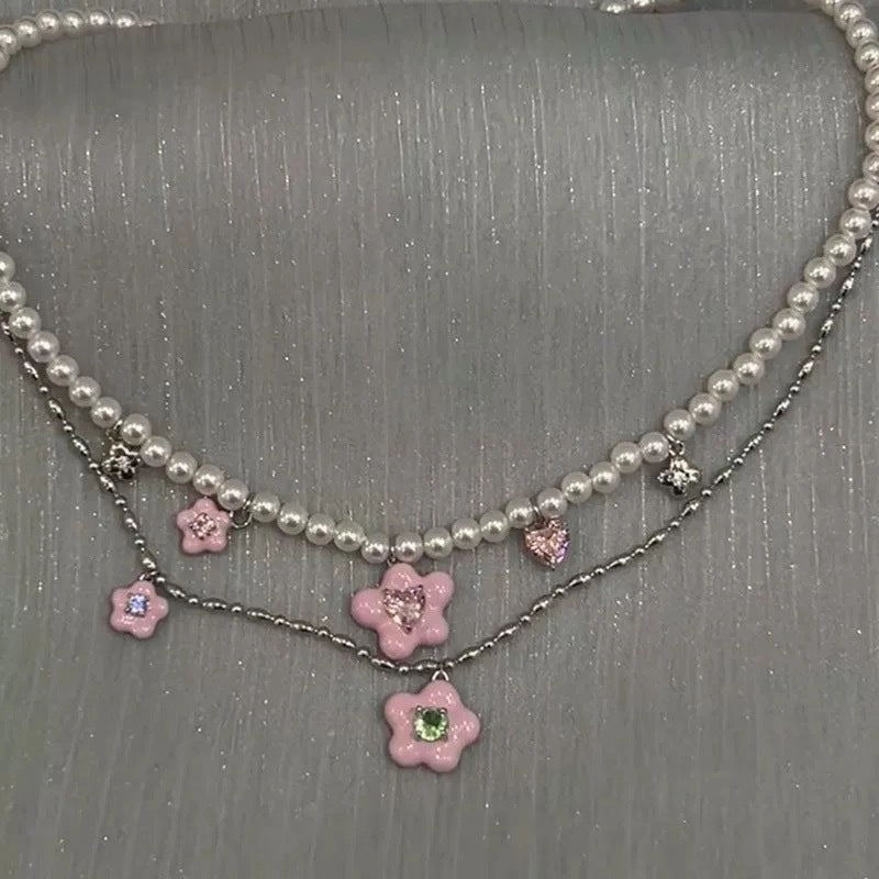Wholesale Alloy Light Luxury Retro Forest Flower Clavicle Necklace