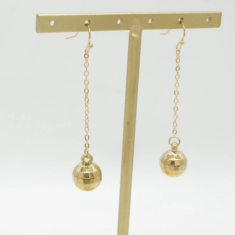 Wholesale Alloy Metal Disco Ball Earrings