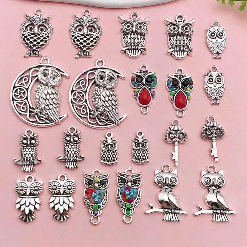 Wholesale Alloy Owl iDIY Handmade Necklace Pendant Accessories