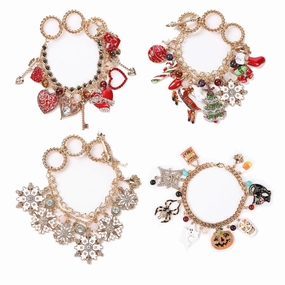 Wholesale Alloy Pumpkin Love Valentine's Day Snowflake Christmas Bracelets