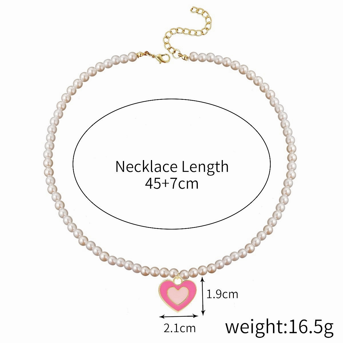 Wholesale Alloy Rainbow Heart Exquisite Design Necklaces