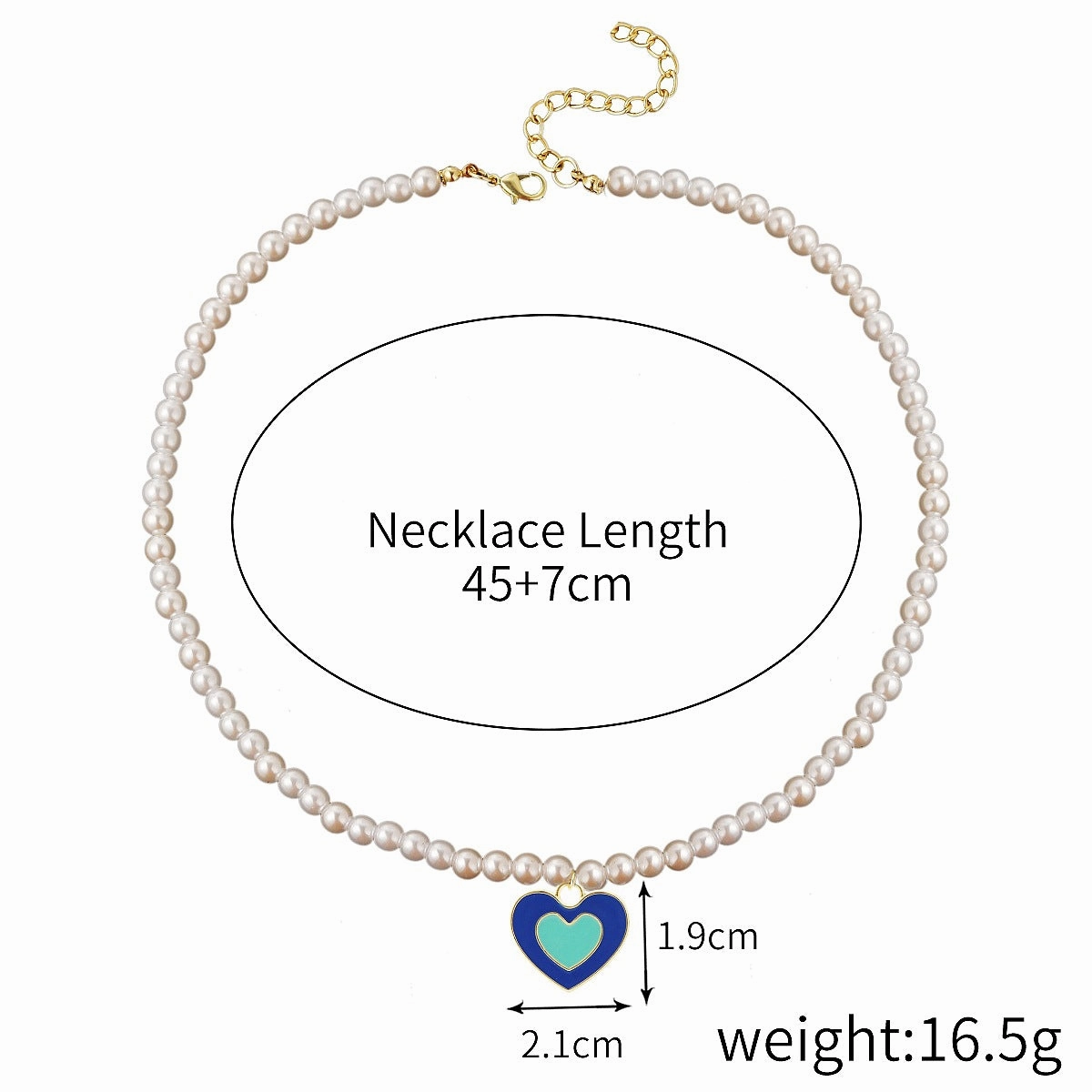 Wholesale Alloy Rainbow Heart Exquisite Design Necklaces
