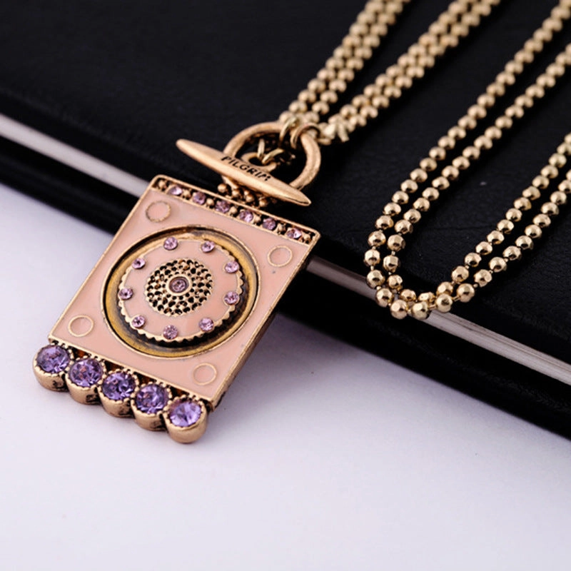 Wholesale Alloy Square Necklace