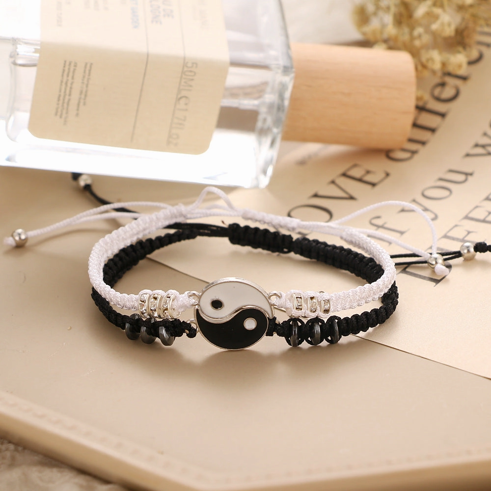 Wholesale Alloy Tai Chi Bagua Handwoven Bracelets