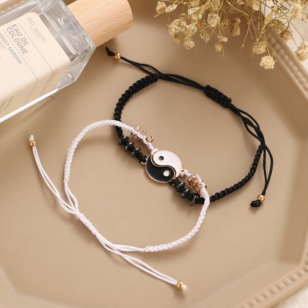 Wholesale Alloy Tai Chi Bagua Handwoven Bracelets